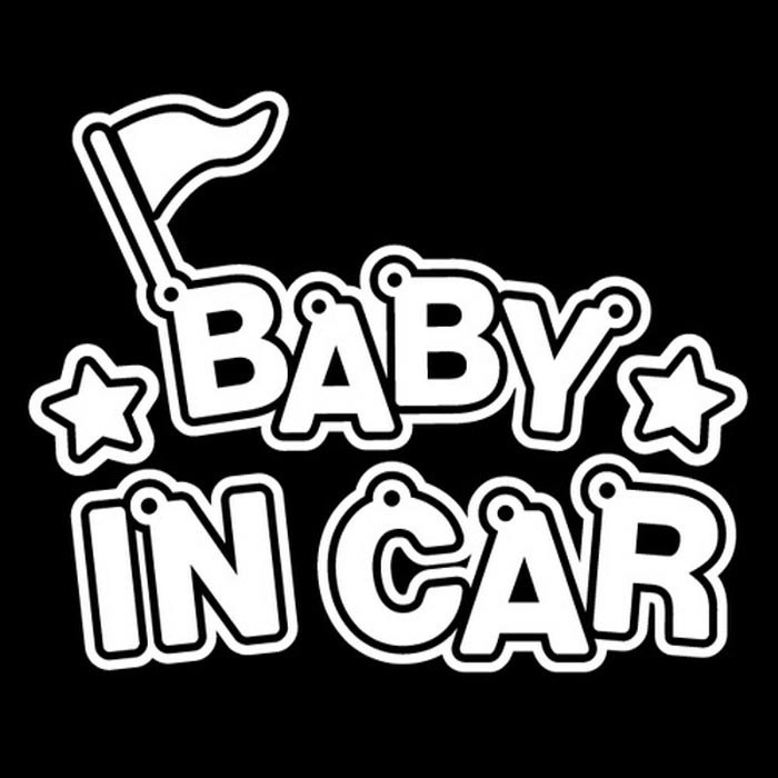 [LSC-268] 자동차스티커_플래그_Baby in Car