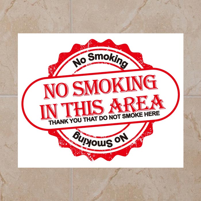 [SMC-082]금연스티커_엠블렘 NO SMOKING IN THIS AREA(칼라)